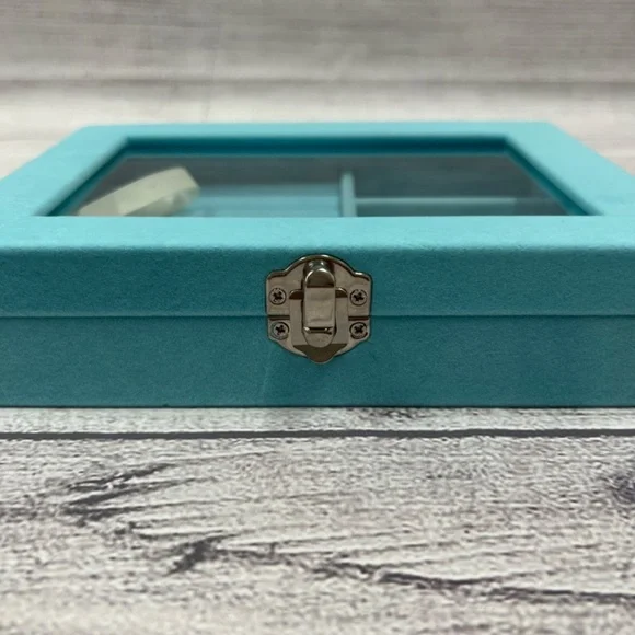 Sky Blue Velvet Jewelry Box (6715891) Jewelry Organizers